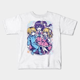 Ai, Ruby y Aqua - Familia Hoshino - Oshi no Ko Kids T-Shirt